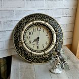 Black And Gold Elegant Checks Wall Clock 4 small