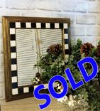Courtly Mirror Black And White Checked Mirror Hand Painted Buffalo Check Mirror 1 small