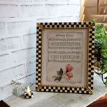Vintage Checked Picture Frame Amazing Grace Hand Painted Checks Picture Decor 3 small