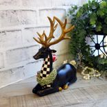 Courtly Christmas Decor Checked Reindeer Courtly Deer Checked Christmas Decor 2 small