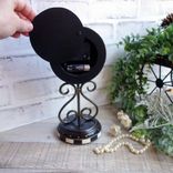 Courtly Clock Checked Clock Hand Painted Black and White Checks Clock 4 small
