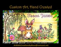Child's room decor, bunny painting,  little girls room, wall art, kids art, baby shower girl gift 1 small