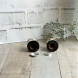 Harlequin And Elegant Checks Black And White Salt & Pepper Shakers 2 small