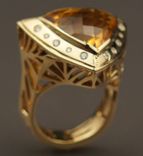 Citrine and Diamond Ring 2 small