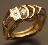  One Of A KindDiamond Ring  2 small