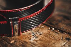 Carbon Fiber-look Leather Belt W/ Steering Wheel Belt Buckle 3 small