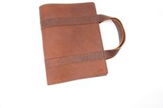 Bison Leather Bible or Book Cover with carry handles 1 small