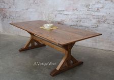 Wooden X Style Trestle Table/ Farm Table / Trestle Farm Table 1 small