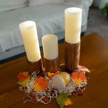 Pillar Candle Holder - Fire And Rain 6 small