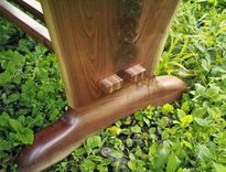 Live Edge Trestle Dining Table - Black Walnut 2 small