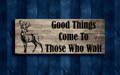 "Custom Wood Hunting & Fishing Signs – Rustic Outdoorsman Decor" | Starting at $87 5 small