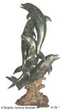 Bronze Garden Five Dolphin Fountain 2 small