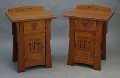 Pair Of Spiral Grain Mackintosh End Tables Or Nightstands 1 small