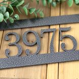 Personalized Metal Address Plaque, Outdoor Hanging House Number, Custom Horizontal Numbers Steel Sign, New Homeowner Housewarming Gift 2 small