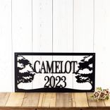 Personalized Family Home Name & Established Year Metal Sign with Country Oak Trees, Custom Outdoor Farm or Ranch Est. Date Steel Plaque 1 small