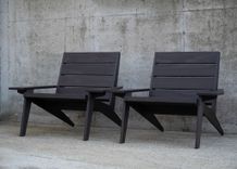 Modern Teak Adirondack Outdoor Lounge Chair - Modarondack 5 small