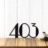 Modern House Number Metal Plaque 2 small