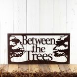 Personalized Rectangular Metal Family Name Plaque with Oak Trees 3 small