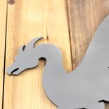 Metal House Numbers Plaque with Fantasy Gothic Medieval Dragon 2 small