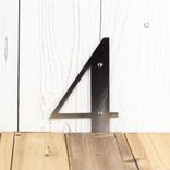 Personalized Modern Metal House Number Sign, Mid-Century Style 6 inch & 8 inch Laser Cut Numbers, Custom Sleek Art Deco Steel Address Plaque 4 small