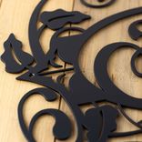 Custom Metal Script Monogram Plaque with Vines and Fleur De Lis 2 small