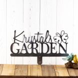 Custom Metal Garden Name Sign with Dragonfly Insect 1 small