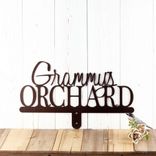 Personalized First Name Apple Orchard Metal Yard Sign with Stake, Dragonfly, Butterfly, Ladybug, or Bumble Bee Insect, Fruit Harvest Plaque 1 small