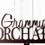 Personalized First Name Apple Orchard Metal Yard Sign with Stake, Dragonfly, Butterfly, Ladybug, or Bumble Bee Insect, Fruit Harvest Plaque 3 small