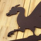 Metal House Numbers Sign with Fantasy Medieval Dragon 2 small