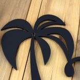 Metal House Number Plaque with Palm Trees 2 small