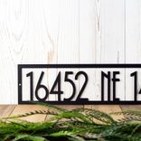 Custom Hanging Rectangular Art Deco Metal Address Sign 3 small
