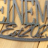 Custom Hanging Oval Metal Family Name and Established Year Sign 2 small
