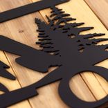 Hanging House Numbers Metal Sign with Mountains and Pine Trees 2 small