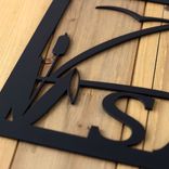Custom Lake Scene Metal Address Sign, Great Blue Heron, Sunset & Cattails Outdoor Plaque, Lakeshore Cabin Home Decor, Egret Bird Wall Art 5 small