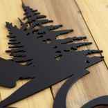 Metal House Number Plaque with Mountains and Pine Trees 5 small