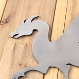 Metal House Number Sign with Gothic Medieval Dragon 2 small