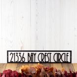 Custom Hanging Rectangular Art Deco Metal Address Sign 4 small