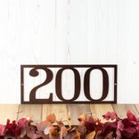 Rectangular Metal House Number Sign 3 small