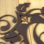 Vertical Metal House Numbers Sign with Vines and Fleur De Lis 2 small