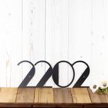 Modern House Number Metal Sign 4 small