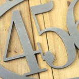 Custom Oval Hanging Metal House Number Plaque, Personalized 5 inch Address Numbers Steel Sign, New Home Contemporary Outdoor Decor 2 small