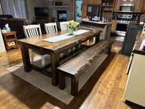 White Pine Live Edge Farmhouse Table 2 small