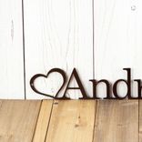 Custom Metal Boy or Girl Child Name Sign, Cute Heart, Personalized Newborn Infant Nursery or Kid's Playroom Door Plaque, Baby Shower Gift 3 small