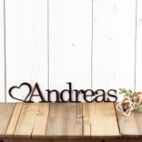 Custom Metal Boy or Girl Child Name Sign, Cute Heart, Personalized Newborn Infant Nursery or Kid's Playroom Door Plaque, Baby Shower Gift 1 small