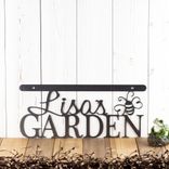 Hanging Personalized Script First Name Garden Metal Sign with Dragonfly, Butterfly, Bumble Bee, Ladybug Insect, Green Thumb Gardening Decor 3 small