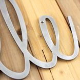 Personalized Script Metal First or Last Name Word Wall Art, Custom Newborn Baby Cursive Nursery Crib Steel Sign, Boy or Girl Bedroom Decor 2 small