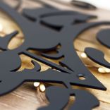 Personalized Vertical Metal House Number Plaque with Vines and Fleur De Lis 2 small