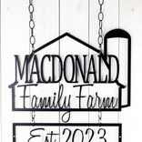 Personalized Metal Family Farm Name and Established Year Sign with Barn and Silo 3 small