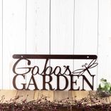 Hanging Personalized Script First Name Garden Metal Sign with Dragonfly, Butterfly, Bumble Bee, Ladybug Insect, Green Thumb Gardening Decor 1 small