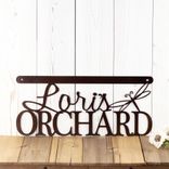 Personalized Hanging Metal Orchard Name Sign with Bumble Bee Insect 1 small